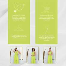 Women's Long Dress Various Ways To Wear Infinity Tie Party Graduation Wedding Baptism - 青檸色 - 查看 8