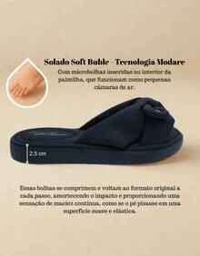 Modare Women's Orthopedic Sandal, Ultra Comfort, Flip-Flop, Clog With Bow, Anatomical, Flat Sandal For Fasciitis - màu đen - Xem 4