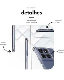 Capa TPU Ant Impacto Para Redmi Note 13 Pro Plus Com Borda Ant Impacto - Transparente - Visão 3