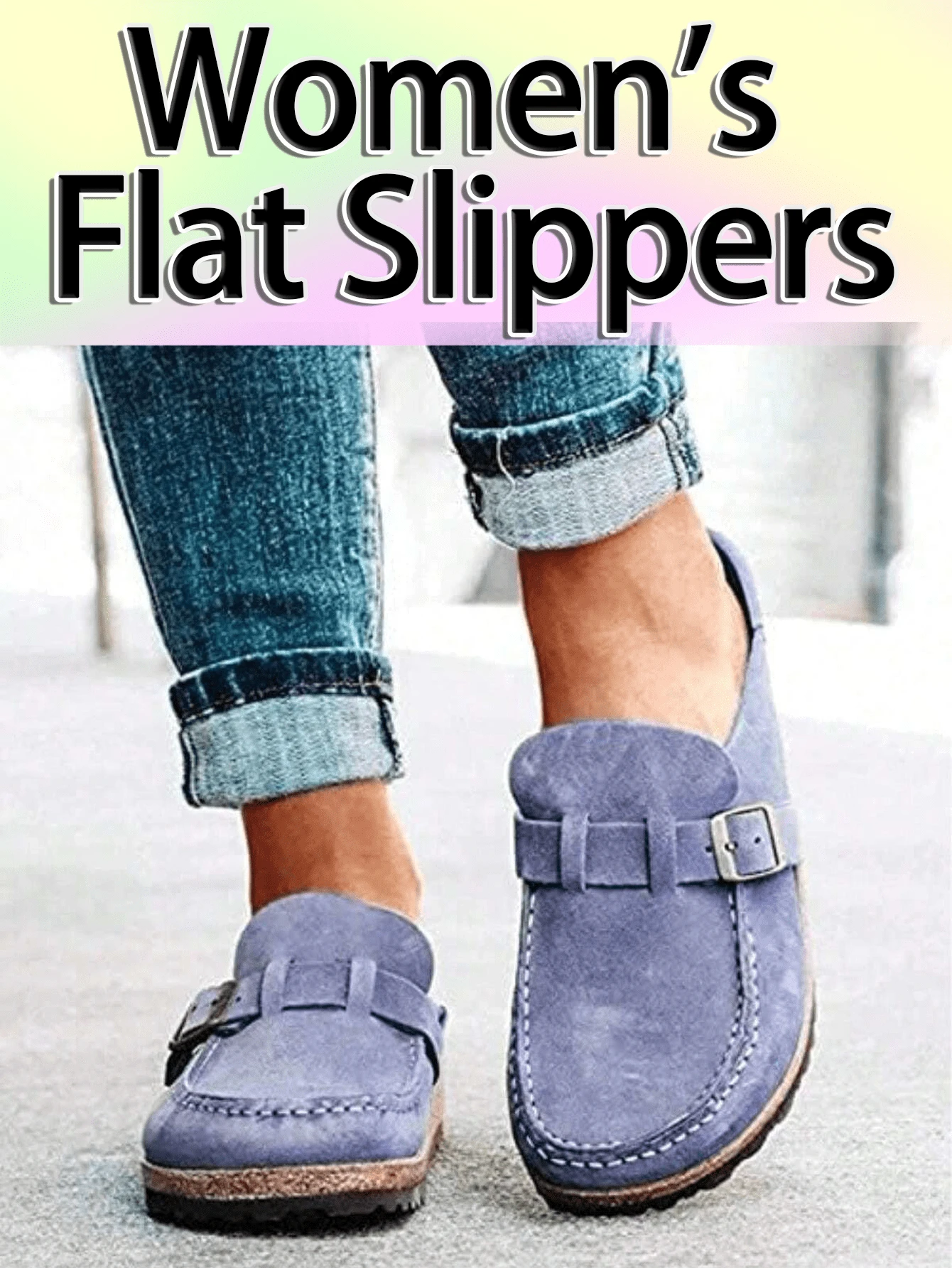 Womens Cork Slippers,Soft Clogs For Women,Womens Clogs-Mules House Slipers With Arch Support And Adjustable - Purple - View 1