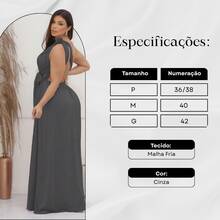 Women Maxi Dresses - 灰色 - 查看 3