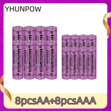 YHUNPOW AA/AAA 可充电镍氢电池，高容量镍氢电池，持久续航，适用于日常电子设备 - 5號電池 - 查看 9