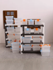 Mini Suitcase-Style Storage Boxes, Transparent Small Item Storage Cases, Small Storage Bins With Lids, Stackable Plastic Containers Colorful Bead Organizer Latch Box, Miniature Scene DIY Accessories, Model Scene Decorations/Photography Props, Miniature Landscape Handcraft Essentials, Holiday Gifting, Decorative Storage - Multicolor - View 3