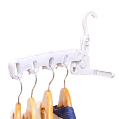 Rack de Secagem Cabideiro Dobrável 5 furos Organizador de Cabide Porta Gaveta Armário