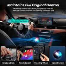 REMAX Adaptador inalámbrico 2 en 1 compatible con Apple CarPlay y Android Auto; tamaño mini; plug and play; adaptador inalámbrico de CarPlay compatible con iPhone iOS 6+, Android 11+, conexión rápida y estable; accesorios para automóvil, artículos de automóvil súper prácticos - M4 - Ver 5