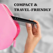 1支美发V型直发造型梳，碳纤维直发梳，家用，保护秀发，V型直发梳，碳纤维梳，耐热碳纤维直发梳