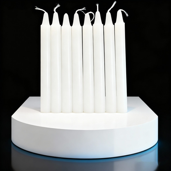 10pcs Elegant White Round Candles, 21cm High, 10/12 Hours Burn Time, Ideal For Weddings And Seasonal Celebrations, Indoor Use, Paraffin Wax, Odorless, Suitable For Thanksgiving, Valentine's Day, Graduation, Diwali And Other Occasions, Wedding Decor | Elegant Candlesticks | Durable Candle Material, Wedding Candles