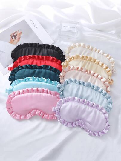 Premium Embroidered Lace Sleep Mask - Soft Elastic Band, Fully Blackout, No Pressure Design, Suitable For Travel/Nighttime Sleep, Skin-Friendly Comfortable Fabric, Adjustable Strap Fits All Head Shapes, Fashionable Eye Mask For Peaceful Slumber Anytime, Anywhere