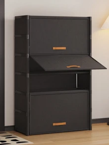 1件多功能防尘鞋架带盖，可作衣架、置物架，超强承重，节省空间，坚固时尚，防尘，易于组装和拆卸，便携，适用于客厅、卧室、玄关、办公室、家庭，多层收纳，节日礼物、圣诞礼物、儿童礼物。 - 彩色 - 查看 3