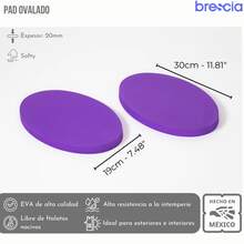 Set de 2 Pads o Almohadillas Ovalado Ovaladas Súper Suaves Softy 20mm de Espesor y Dimensiones 19 x 30 cm Cojines Antideslizantes y Ergonómicos para Yoga, Pilates, Entrenamiento o Rehabilitación Espuma de Alta Densidad que Ofrece Máxima Comodidad, Amortiguación y Soporte Ideales para Rodillas, Codos o Manos Durante el Ejercicio - Negro - Ver 2