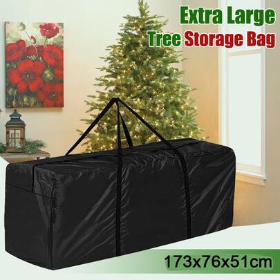 Aufbewahrungstasche für Weihnachtsbaum – XXL Tasche für künstlichen Tannenbaum bis 220 cm – robuste Weihnachtsbaum Hülle mit Reißverschluss & Tragegriffen