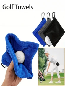 Khăn lau golf đơn giản và tiện dụng, làm từ sợi microfiber, có móc treo. Khả năng thấm hút cao, thích hợp để vệ sinh gậy và dụng cụ. Có kèm bao đựng bóng golf. Kích thước nhỏ gọn, tiện lợi sử dụng hàng ngày trên sân golf. Món quà hoàn hảo cho các hoạt động thể thao và ngày lễ, đáp ứng mọi nhu cầu vệ sinh golf của bạn. - Nhiều màu - Xem 1