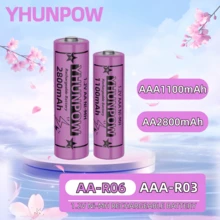 YHUNPOW AA/AAA 可充电镍氢电池，高容量镍氢电池，持久续航，适用于日常电子设备 - 7號電池 - 查看 6