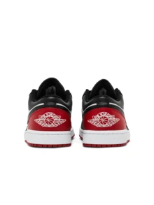 Jordan Air 1 Low 男士休闲运动鞋 透气缓震 轻便百搭 通勤日常穿着 白色 553558-161 - 黑色/大學紅 - 查看 4