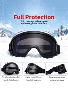 Full-Coverage Ski Goggles: Windproof And Snowproof Material + Sporty Design, An Essential Stylish Eye Protection Item For The Ski Slopes! Each Goggle Provides Professional Protection, With A Full-Coverage Design That Fits Snugly Against The Face.