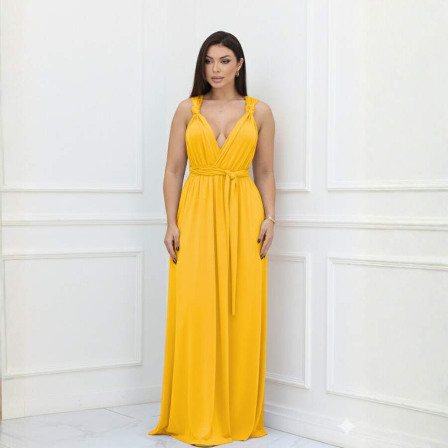 Women Dresses - Yellow - View 1