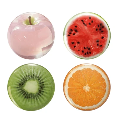 1枚4.4厘米/1.73英寸水果图案胸针，纽扣胸针，服装配饰，包包配饰，适合收藏，送给朋友的趣味礼物