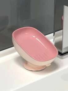 1个超强吸盘皂碟浴室便携式皂碟架自排水皂盒浴室皂盒配件 - 彩色 - 查看 12