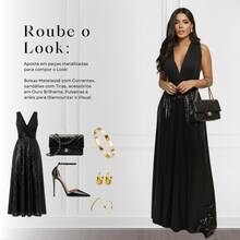 Women's Long Dress Various Ways To Use Multipurpose Infinity Tie Party Graduation Elegant - Black Sequin - View 7
