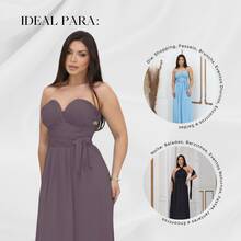 Women's Long Dress - Multiple Ways To Wear - Tie Detail - Infinity Style - Perfect For Parties, Graduations, Weddings, Christenings - 葡萄 - 查看 5