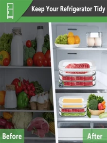 1 pieza Recipiente de almacenamiento de alimentos apilable de 1/3/4 capas con tapa, de plástico para almacenar carnes y verduras cocidas, adecuado para refrigeradores, fiambres, frutas, quesos y recipientes para barbacoa. Reutilizable, ideal para viajes escolares, viajes de trabajo y como un elemento esencial de la cocina. - Multicolor - Ver 1