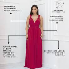 Women Dresses - 玫紅色 - 查看 4