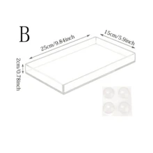 一套亚克力梳妆托盘，浴室收纳架，台面收纳架，可放置化妆品、珠宝、香水，轻巧奢华的梳妆收纳架 - 無色 - 查看 10
