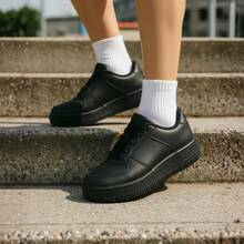 Tênis Escolar Infantil Masculino Feminino Antiderrapante Confortável Macio Casual Menino Menina - Preto - Visão 18