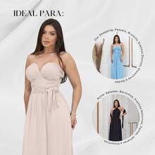Women's Long Dress - Multiple Ways To Wear - Tie Detail - Infinity Style - Perfect For Parties, Graduations, Weddings, Christenings - 淺粉紅色 - 查看 5