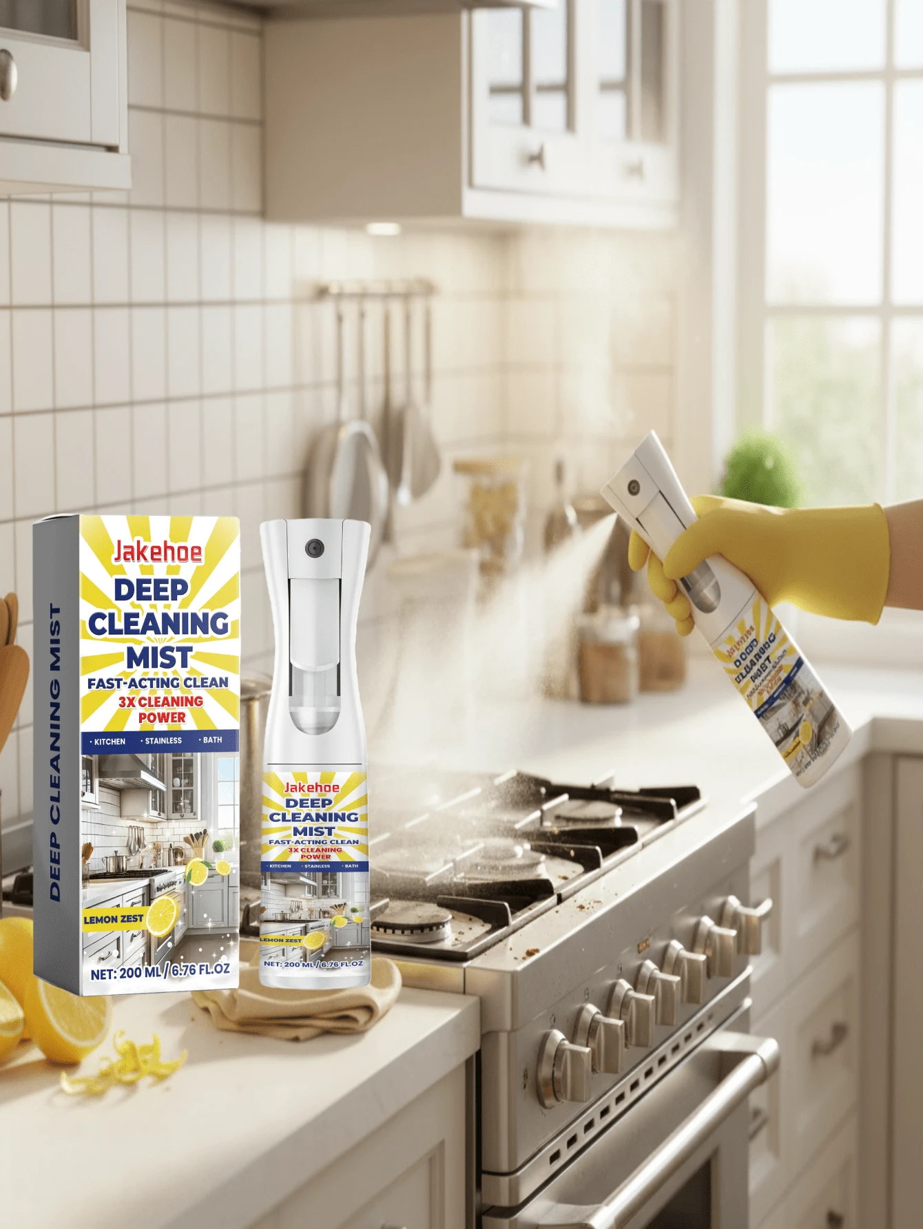 Kitchen Deep Cleaning Spray - Cleaner For Stove, Oven, And Grease Removal - 彩色 - 查看 1