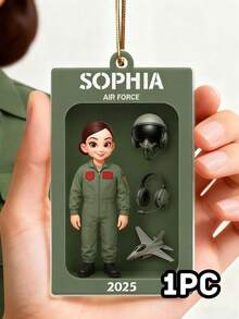 1/3/5pcs Customized Soldier Decoration 2025, Personalized Military Acrylic Memorabilia, Gift For Veterans, Men And Active Soldiers, Can Customize Name And Photo, Christmas Tree Decoration, Memorabilia Or Deployment Gift, Christmas Decoration, Thanksgiving Gift, New Year Gift, Party Decoration, Christmas Gift For Girlfriend, Room Decor, Christmas Ornament, Women Car Accessories - Multicolor Style-4 - View 9