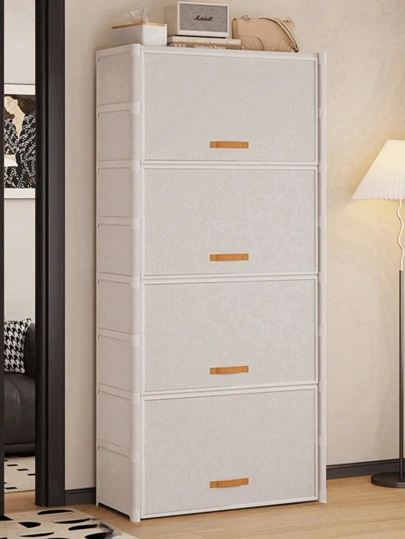 1pc Multi-Functional Dust-Proof Shoe Rack With Cover, Can Be Used As Clothes Rack & Storage Shelf, Super Load-Bearing, Space-Saving, Sturdy & Fashionable, Dust-Proof, Easy To Assemble And Disassemble, Portable, Suitable For Living Room, Bedroom, Entrance, Office, Home, Multi-Layer Storage, Holiday Gift, Christmas Gift, Children's Gift