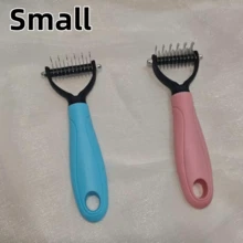 1PC Stainless Steel Pet Hair Remover | Double-Sided Self-Cleaning Comb For Long/Short Haired Cats Dogs - & Shedding Control - Multicolor - View 8