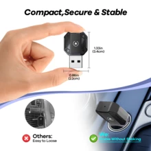 REMAX 二合一无线CarPlay适配器，兼容Apple CarPlay和Android Auto；迷你尺寸；即插即用；CarPlay无线适配器兼容 iOS 6+和Android 11+，连接快速稳定；汽车配件，超级实用的车载用品 - M36 - 查看 3