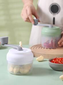 Mini Handheld Garlic Press, Garlic Crusher, Kitchen Garlic Chopper - Multicolor - View 2