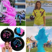 Bola Chute Chá Revelação Menino Menina Bebe Festa Luxo - Azul - Visão 5