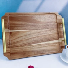 1 Peça Bandeja Retangular para Servir Alimentos, Pequeno Prato, Prato de Pão, Bandeja para Cerimônia de Chá, Bandeja de Café da Manhã, Bandeja de Jogo de Chá, Adequada para Servir Pratos Cozidos, Sobremesas, Cerimônia de Chá, Reuniões Familiares, Casamentos, Decoração Doméstica, Natal, Festa da Colheita, Decoração de Parede, Festas de Aniversário, Banheiro, Mesa de Centro, Uso Doméstico