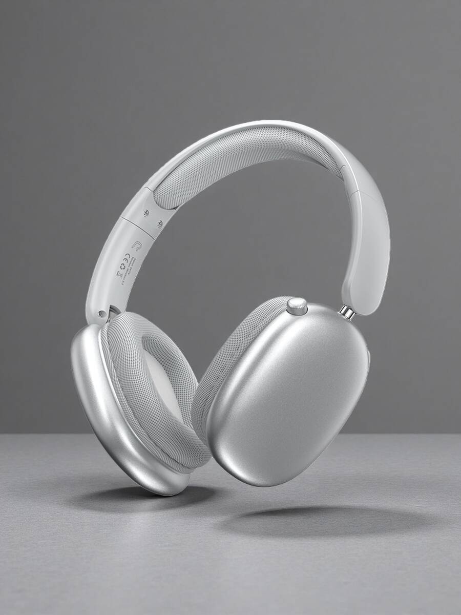 Wireless Headphones With Deep Bass, Lightweight And Foldable Design, Built-In Microphone, Compatible With 3.5mm Audio Cable, Stereo Sound, Suitable For Travel, Work, Laptops, And Mobile Phones. Wireless Gaming Headphones For IOS, A Top Choice For Christmas And Birthday Gifts. - 銀色 - 查看 1