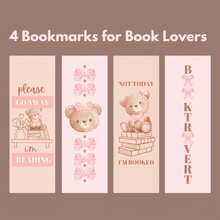 4 piezas de marcapáginas impresos en PET, con patrones exquisitos y elegantes, adecuados para uso diario o colección. Ya sea para uso personal o como regalo para familiares y amigos, es una opción de regalo única y práctica, que agrega atmósfera y diversión al momento de la lectura (borlas de color aleatorio) - Multicolor - Ver 1