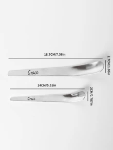 Stainless Steel Creative Curved Metal Stirring Spoon, Suitable For Coffee, Milkshakes, Smoothies, Cocktails, Juices, Desserts, Portable, Suitable For Home, Bar, Cafe Use, And An Easter Gift Choice - Laser-stainless Steel Ice Cream Scoop - View 2
