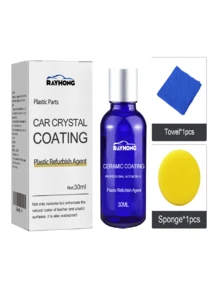 rayhong Car Plastic Renewal Crystallization Liquid, Dashboard & Interior Cleaner, Decontamination, Anti-Dust Renewal, Brightening, Coating
