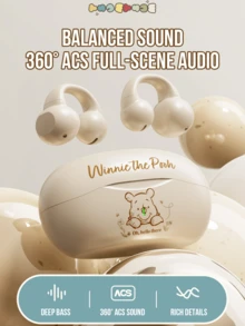 J01 Hi-Fi 蓝牙 5.3 耳机 - 48 小时超长续航，3.7V 200mAh 电池容量，360° 防漏音，CVC 超清晰通话降噪，快速自动配对，迷你隐形佩戴，蜜罐卡通充电盒，IPX4 防水防汗，触控操作，Type-C 快充，适合儿童、青少年、女孩、旅行、健身、学校、办公室及各种场合。 - 膚色維尼熊 - 查看 8