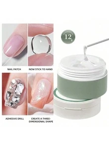 XEIJAYI 1支12毫升固体美甲胶水 - 强力粘合剂，适用于指甲板、3D美甲，需配合UV/LED美甲灯使用 - 無色 - 查看 7