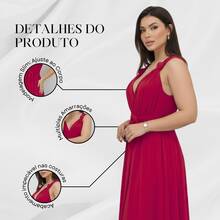 Women Dresses - 玫紅色 - 查看 6