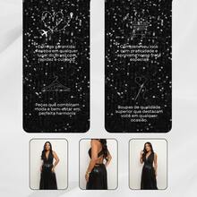 Women's Long Dress Various Ways To Use Multipurpose Infinity Tie Party Graduation Elegant - Black Sequin - View 8