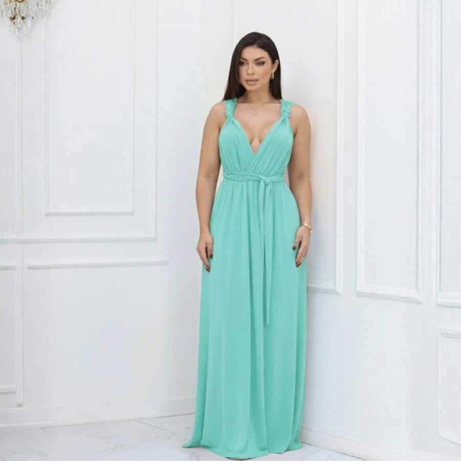 Women Dresses - Mint Blue - View 1