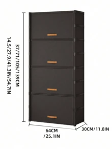 1件多功能防尘鞋架带盖，可作衣架、置物架，超强承重，节省空间，坚固时尚，防尘，易于组装和拆卸，便携，适用于客厅、卧室、玄关、办公室、家庭，多层收纳，节日礼物、圣诞礼物、儿童礼物。 - 彩色 - 查看 8