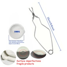 2/6件套，5个不同尺寸的陶瓷坩埚碗，配9.44英寸坩埚钳，1000克/750克/500克/250克/100克石英陶瓷坩埚熔炉用器皿，适用于铸造、精炼、珠宝制作、金、银、黄铜合金熔炼。 - 彩色 - 查看 11