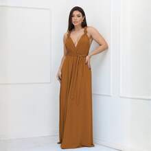 Women Dresses - Camel - View 1