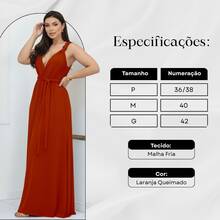 Women Dresses - 亮橙色 - 查看 3